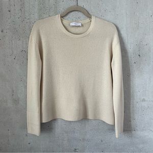 Everlane 100% cashmere boxy sweater size small cream
